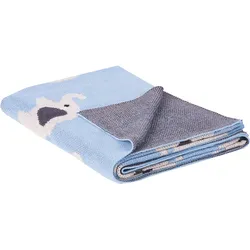 Kuscheldecke HILKOT Baumwolle 130 x 170 cm Blau