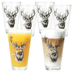 6x Alois Trinkgläser 250ml H13,1cm Saft-Gläser Limo-Glas Wasser Softdrink Hirsch