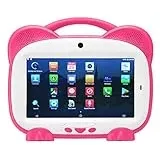 7 Kinder Tablet, Kleinkind Tablet Smart Touch Tablet Unterstützung Bluetooth WiFi, 4GB 32GB Dual Camera Quad Core Android 10.0 Tablet mit DREI Kartensteckplätzen, 5500mAh Akku (Rosa)