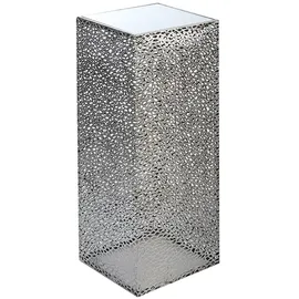 Casablanca modernes Design Casablanca Deko-Säule Purley Metall, silberfarben, B/T 27 cm, H 100 cm