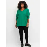 sheego Langarmshirt in grün | Gr.: 48/50