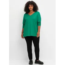 sheego Langarmshirt in grün | Gr.: 48/50
