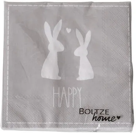 Serviette Jody 20 Stück weiß/grau Variante 2