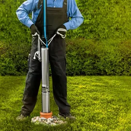 Eberth 4" Tiefbrunnenpumpe 1100W 1-1/2 Zoll mit Schmutzsieb und 20m Kabel