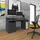 Die Möbelfundgrube Gaming Tisch 160 cm Computerschreibtisch schwarz - TEZAUR