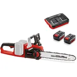 Einhell Akku-Kettensäge GE-LC 36/35 Li Power X-Change (Li-Ion, 36 V, 33 cm Schnittlänge, 15 m/s Schnittgeschwindigkeit, bürstenloser Elektromotor, inkl. 2x 4,0 Ah Akkus und Twincharger)