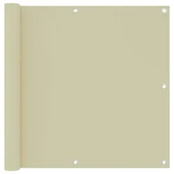 vidaXL Balkon-Sichtschutz Creme 90x500 cm Oxford-Gewebe