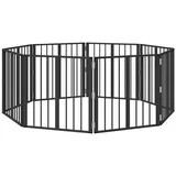 vidaXL Hundetor 8 Stk. Schwarz 60 x 60 cm Verzinkter Stahl