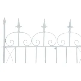 deluke Gartenzaun 124 x 116 cm Weiß/Eisen