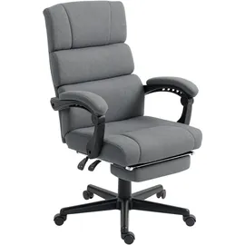 Homcom Ergonomischer Schreibtischstuhl Samt Dunkelgrau