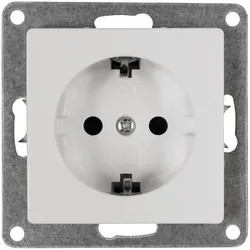 Schutzkontakt-Steckdose McPower "Cup", 250V~/16A, UP, Steckanschluss, weiß