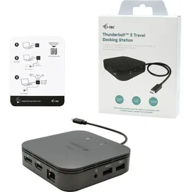 iTEC i-tec Thunderbolt 3 Travel Dock Dual 4K Display + USB Hub, Schwarz
