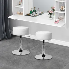 ML-Design Schminkhocker Kunstleder 33 x 65 x 38,5 cm Weiß