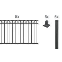 GAH Alberts Metallzaun Circle Set 100 cm schwarz