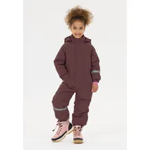ZigZag Schneeoverall ZIGZAG "Vally", Mädchen, Gr. 110, EURO-Größen, braun (dunkelbraun, rot), 100% Polyester, lang, Overalls, mit wasser- und winddichter TPU-Membran