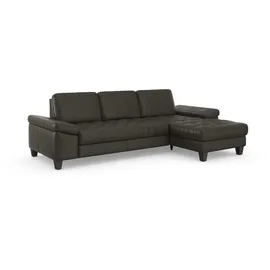 sit&more Ecksofa SIT & MORE "Westham L-Form", grau (anthrazit), B:275cm H:88cm T:172cm, 100% Polyester, Sofas, Ecksofa, Recamiere, mit oder ohne Bettfunktion, Bettkasten, Füße wengefarben