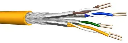 Draka UC1500 SS22, Datenkabel Cat.7A, S/FTP (1500 MHz), 4x2xAWG22, melonengelb, Meterware