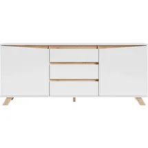 byLIVING Valentin Sideboard 180 x 76 x 38 cm Weiß Holzwerkstoff/Melamin