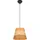 rl live your light Joeline 1-flg. Ø 30 cm Schwarz Matt/Papiergarn Braun