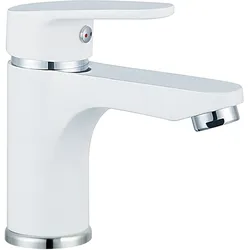 Design-Waschtischarmatur ALASKA, Chrom/Weiß