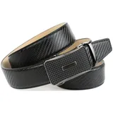 Anthoni Crown Herrengürtel Leder schwarz 95