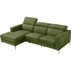 Ecksofa EGOITALIANO "Matt, erstklassiger Sitzkomfort, aufwendige Detailverarbeitung, L-Form", grün (kiwi), B:247cm H:100cm, Sofas, mit verstellbaren Kopfteilen zum Relaxen