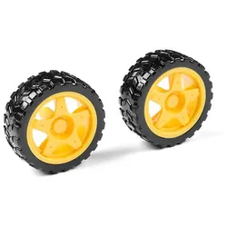Rad, 65mm, mit Gummireifen, 2 Stück