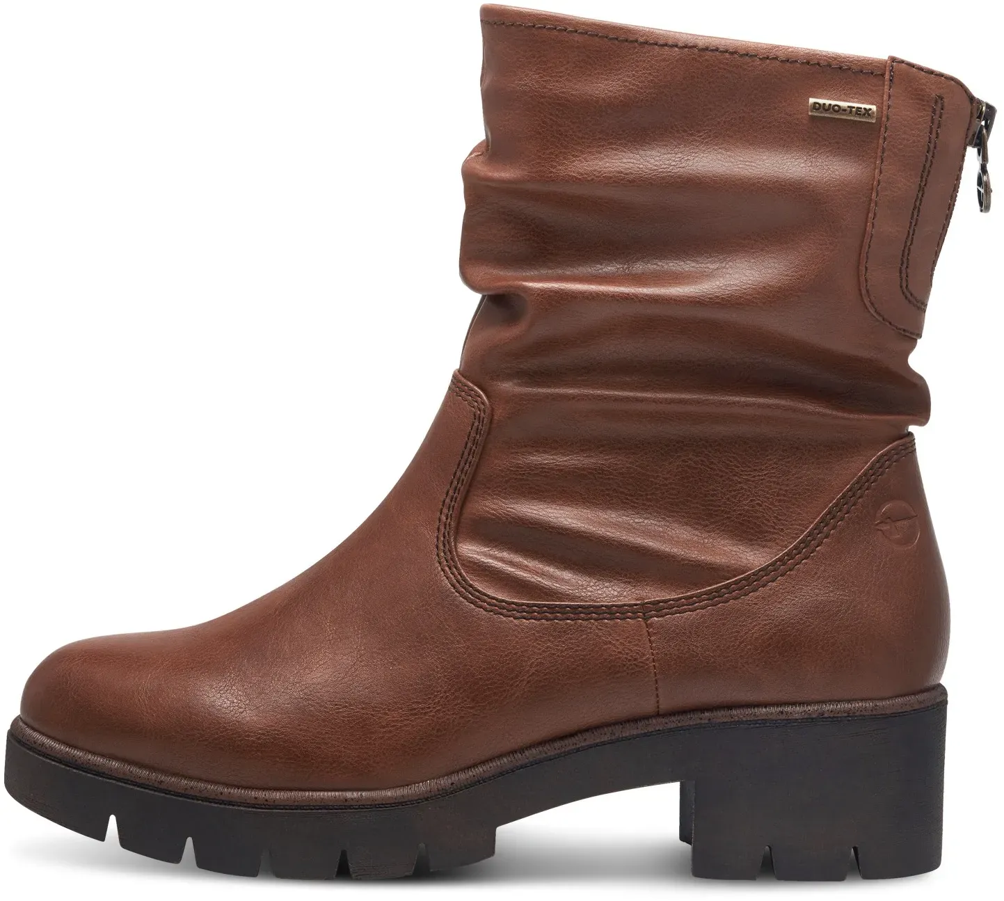 Tamaris Winterstiefelette, Blockabsatz, Winterboots mit Falten am slouchy Schaft Tamaris braun 38