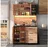 modfu Hochschrank für Küchen, Wohnzimmer, Wohnungen (Moderner Küchenhochschrank mit LED-Beleuchtung, 1-St) 40 cm x 180 cm x 105 cm