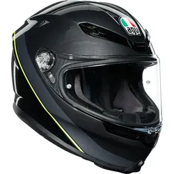 AGV K-6 Minimal helm, zwart-geel-zilver, S Voorman