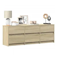 VidaXL TV-Schrank mit LED-Beleuchtung Sonoma-Eiche 140x34x50 cm