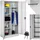 Tectake Spind Stahl 180 x 80 x 40 cm grau abschließbar mit 6 Fächern