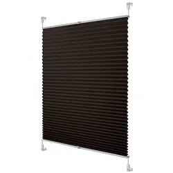 Lichtblick Plissee, Klemmfix, verspannt, 90x210 cm, braun
