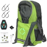 Rucksack Mit Ferngesteuerten Led-blinkern, Kabelloses Fernlicht, Fahrrad-sicherheitsrucksack, Wasserdichter Rucksack