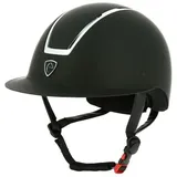 Reithelm Glint MAT EquiTheme schwarz/Einsatzrand silberfarben glänzend 52-54cm