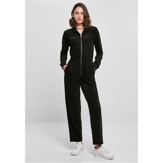 URBAN CLASSICS Ladies Velvet Rib Boiler Suit in Schwarz, M