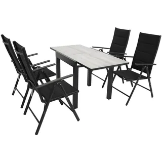 DEGAMO Relaxsessel NIZZA, Metall + Kunstgewebe grau, klappbar