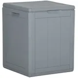 vidaXL Garten-Aufbewahrungsbox 90 L Grau PP Rattan