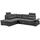 ed exciting design Eckcouch Kunstleder 4-Sitzer Schwarz