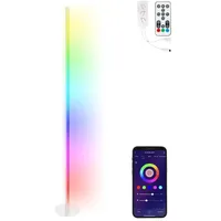 Luminea Home Control WLAN-Steh-/Eck-Leuchte, RGB-IC-LEDs, 12 W, dimmbar, App,