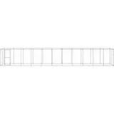 vidaXL Outdoor-Hundezwinger Verzinkter Stahl 26,62 m2