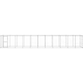 vidaXL Outdoor-Hundezwinger Verzinkter Stahl 26,62 m2