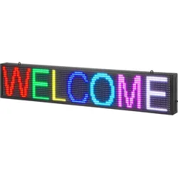 VEVOR Programmierbares LED-Schild, P10 Vollfarb-LED-Scrolling-Panel, DIY-Anzeigetafel mit Benutzerdefiniertem Textanimationsmuster, WIFI-USB-Steuerung, Nachrichten-Ladenschild Werbung 99 x 19 cm