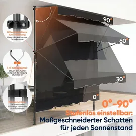 Sekey Klemmmarkise 300 x 212-310 cm grau