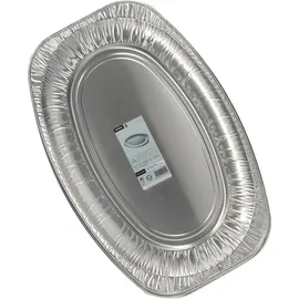 Papstar Starpak 3 Servierplatten, Alu oval 54,7 cm x 35,8 cm