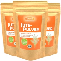 Bio Jute-Pulver Vorteilspaket: 70% mehr Eisen als Moringa + 15-mal mehr Vitamin K als Hagebutten + 5-mal mehr Calcium als Baobab + 3-mal mehr Vitamin E als Weizengras | Sparpaket