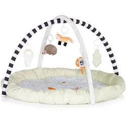 Chipolino Spielbogen, Krabbeldecke Wald, 5 abnehmbare Hängespielzeuge, ab Geburt beige