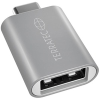 Terratec USB 2.0 Adapter [1x USB-C® Stecker - 1x USB 3.2 Gen 2 Buchse A Silber