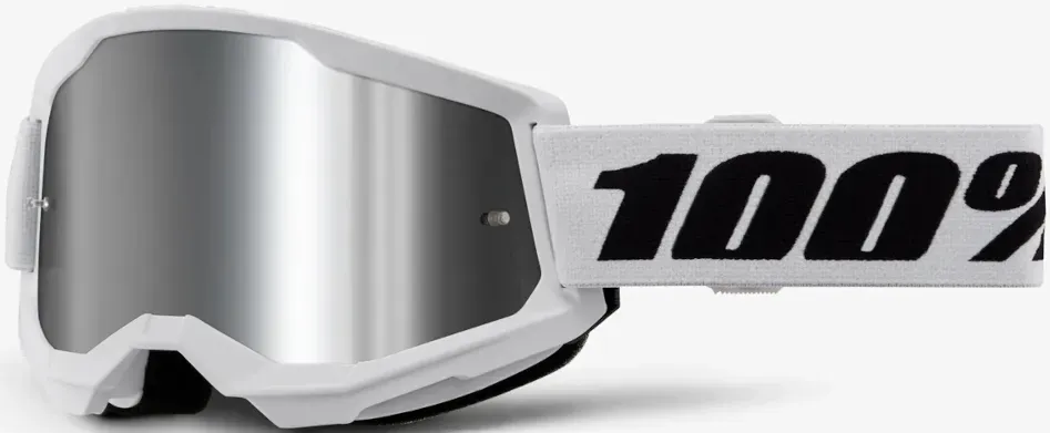 100% Strata 2 Essential Chrome Motocross Brille, schwarz-weiss für Männer