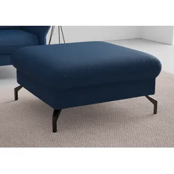 Hocker SIT & MORE "Fashion", blau, B:89cm H:45cm T:89cm, Hocker, Sitzhocker, inklusive Federkern, mit hochwertigen, schwarzen Metallfüßen